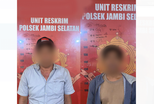 dua pelaku yang berhasil diamankan petugas kepolisian.