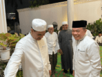Al Haris saat menghadiri doa bersama di kediaman pribadi Ketua DPD Gerindra Jambi, Sutan Adhil Hendra atau SAH