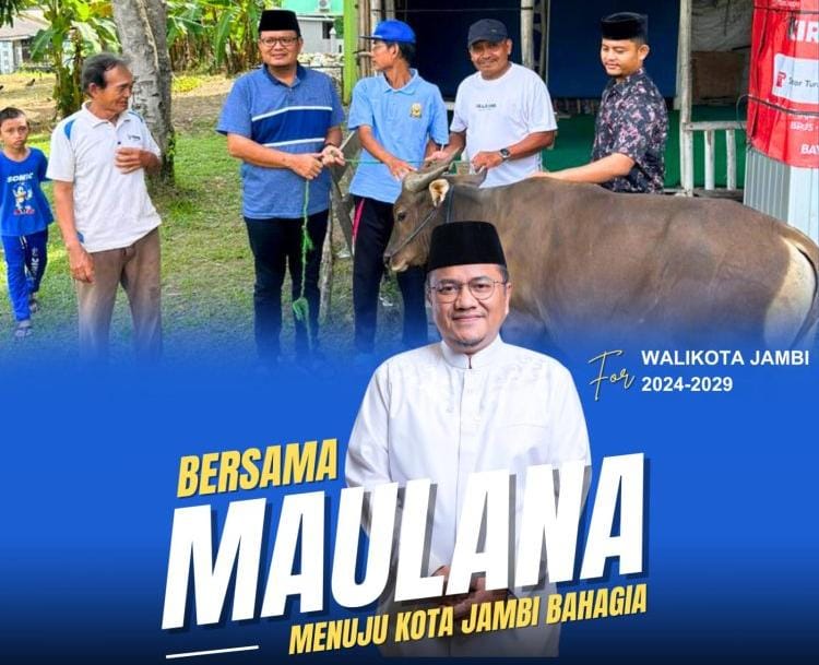 dr maulana salurkan 40 kambing dan 20 sapi kurban ke warga di hari raya idul adha