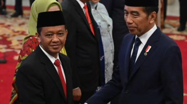 bahlil lahadalia (kiri) bersama presiden ri joko widodo (kanan).