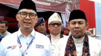 Mantan Walikota Jambi, Sy Fasha (kiri) bersama H Abdul Rahman (kanan) dan Muhammad Guntur Muchtar (tengah).