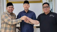 sy fasha (tengah) dukung har (kiri) dan guntur (kanan) untuk pilwako jambi 2024.