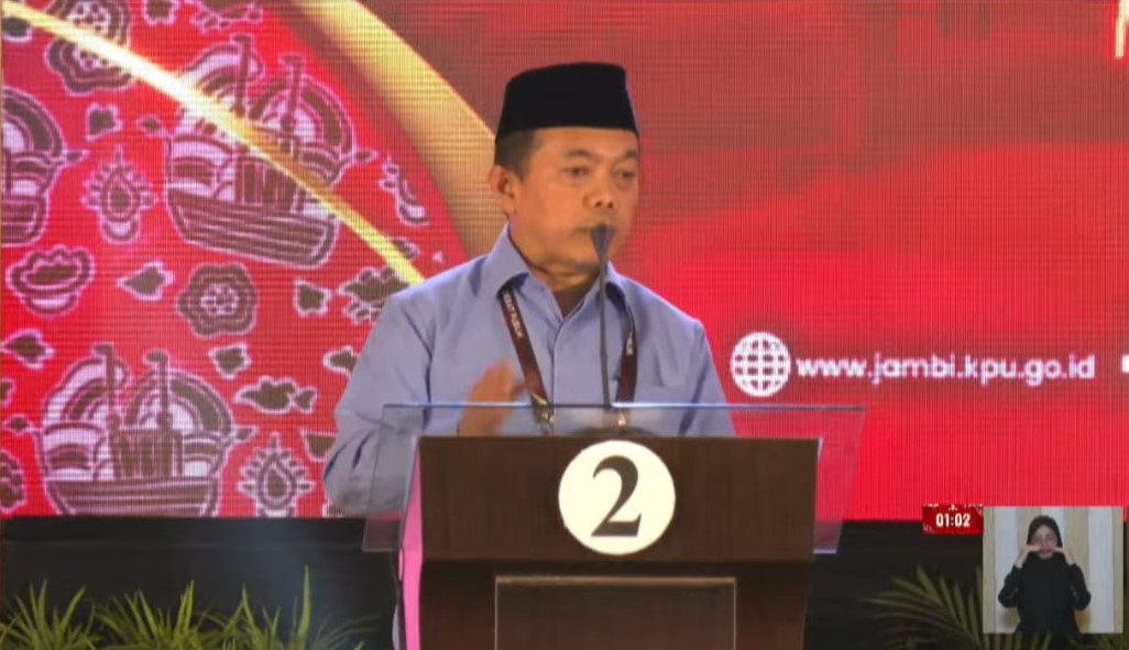 calon kuat gubernur jambi nomor urut 2, al haris mengikuti debat terbuka perdana pilgub jambi 2024