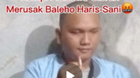 salah satu tim rh yang berinisial cpp tertangkap tangan merusak baliho pasangan nomor urut 2, al haris sani. foto istimewa