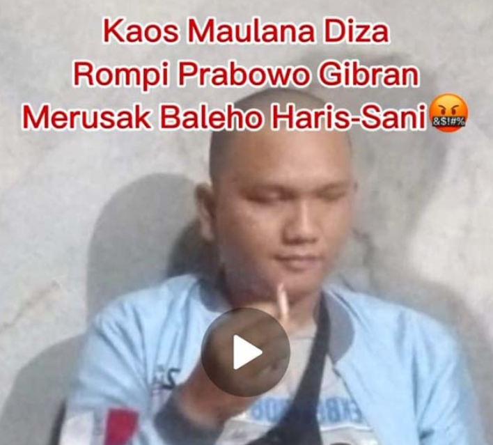 salah satu tim rh yang berinisial cpp tertangkap tangan merusak baliho pasangan nomor urut 2, al haris sani. foto istimewa