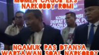 Sikap emosional dan arogan Cagub Jambi, RH kepada awak media (wartawan) saat debat kandidat perdana di Abadi Convention Center (ACC)