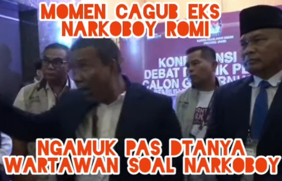 Sikap emosional dan arogan Cagub Jambi, RH kepada awak media (wartawan) saat debat kandidat perdana di Abadi Convention Center (ACC)